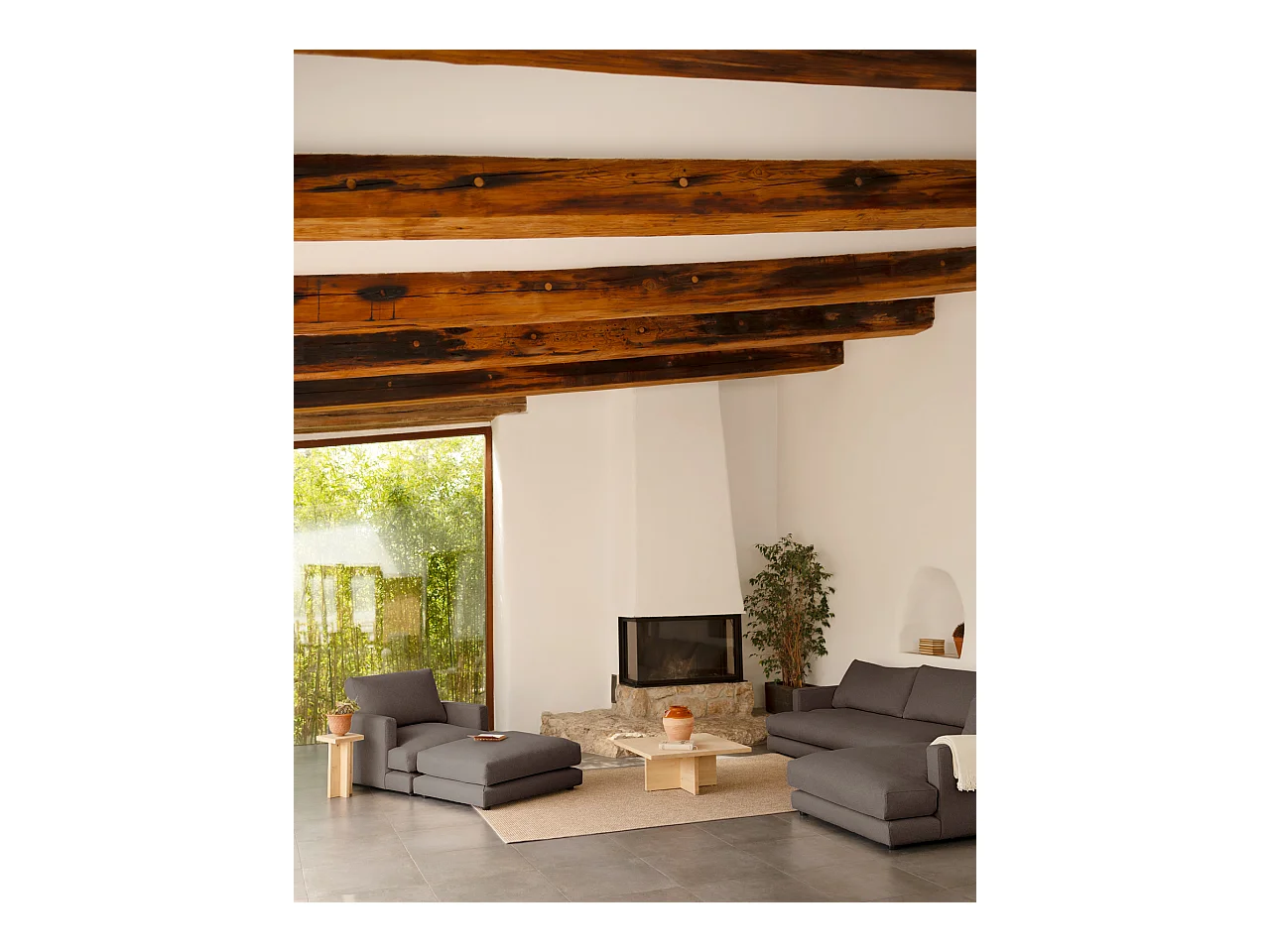 Bouffée gris foncé 97x80cm - LAIA - DECOWOOD