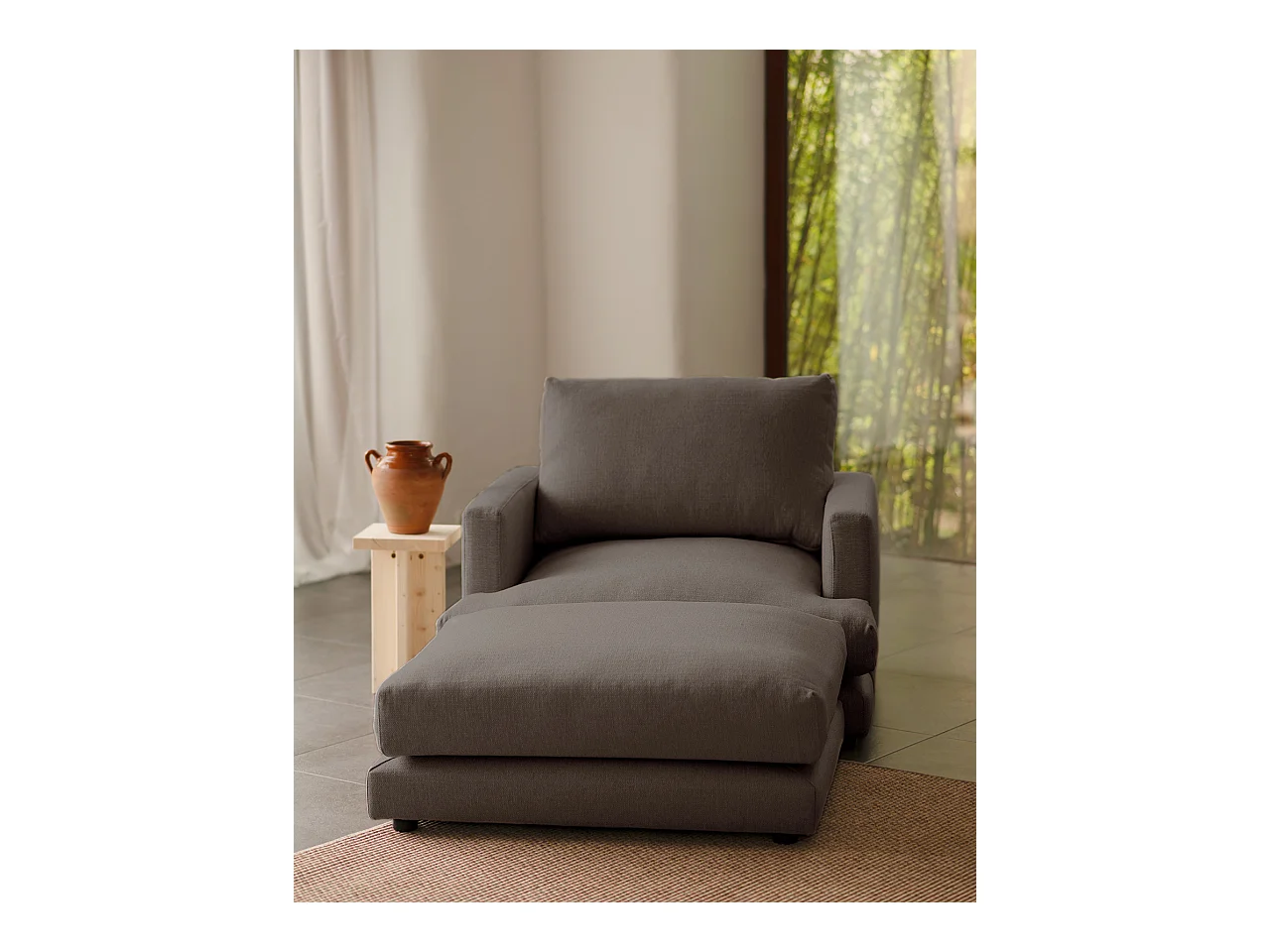 Bouffée gris foncé 97x80cm - LAIA - DECOWOOD
