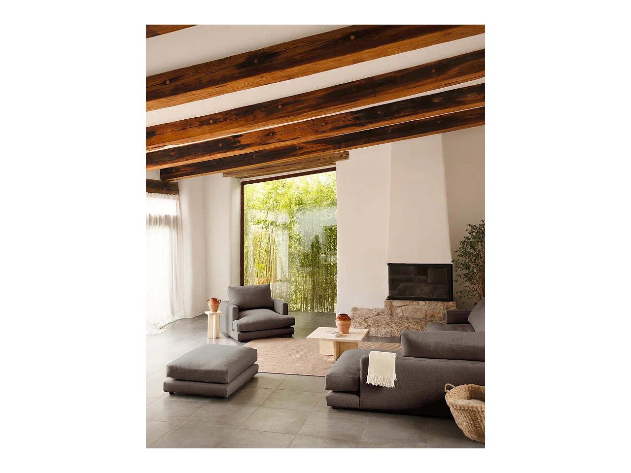 Bouffée gris foncé 97x80cm - LAIA - DECOWOOD