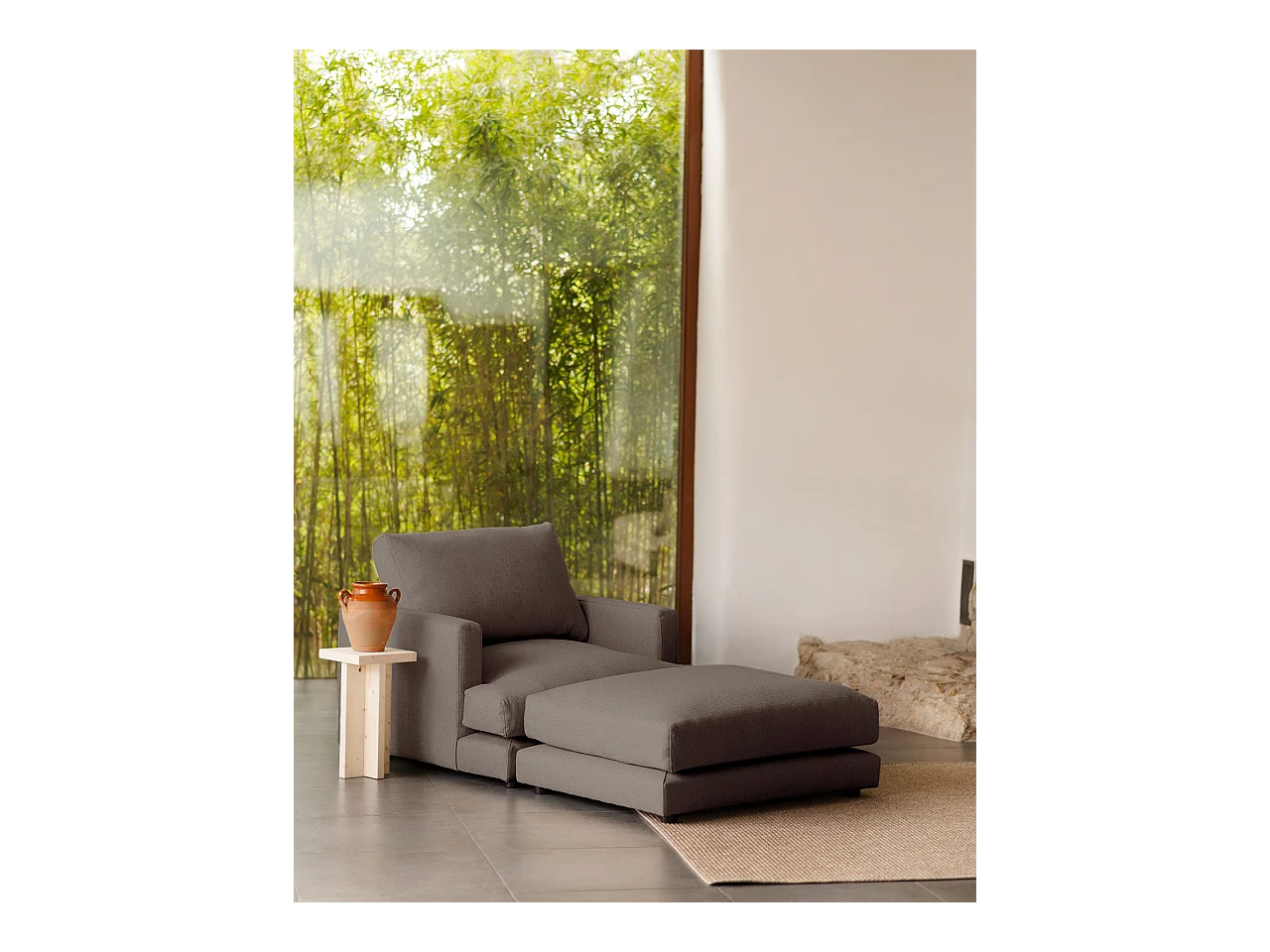 Bouffée gris foncé 97x80cm - LAIA - DECOWOOD