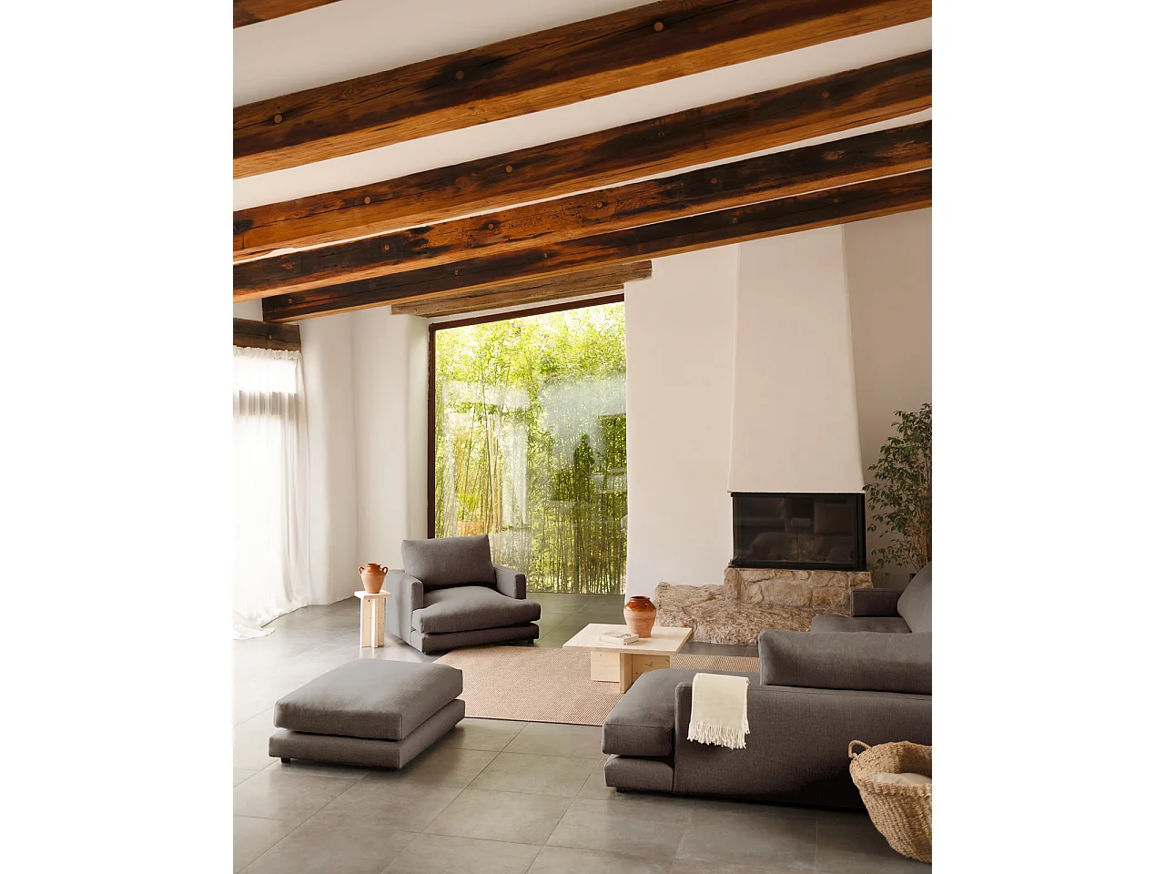 Bouffée gris foncé 97x80cm - LAIA - DECOWOOD