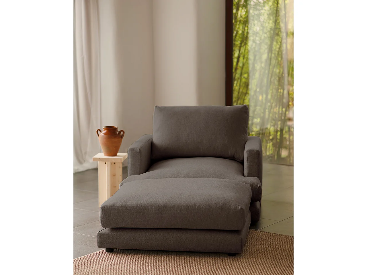 Bouffée gris foncé 97x80cm - LAIA - DECOWOOD