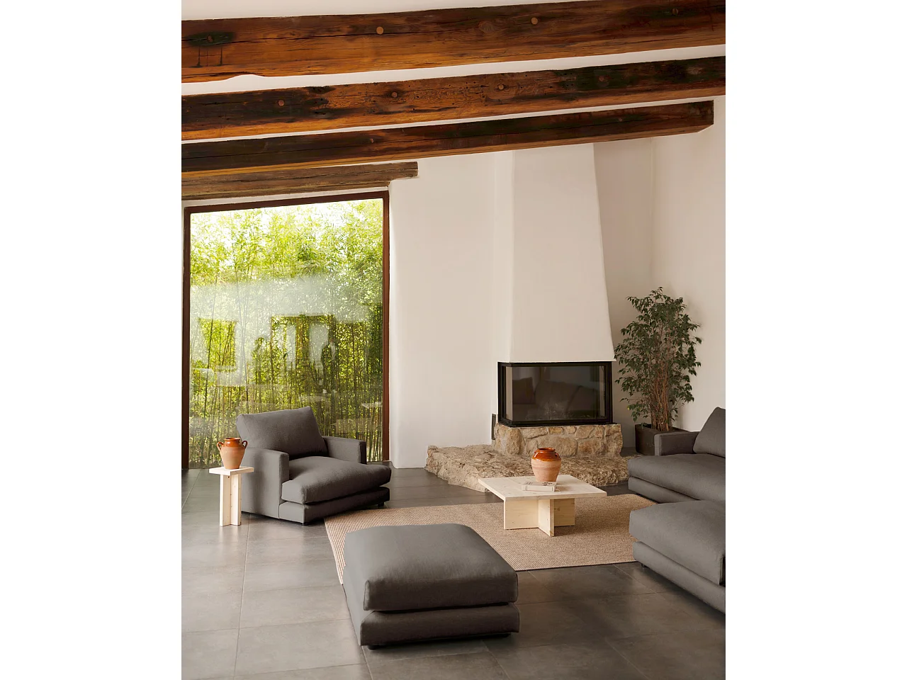 Bouffée gris foncé 97x80cm - LAIA - DECOWOOD