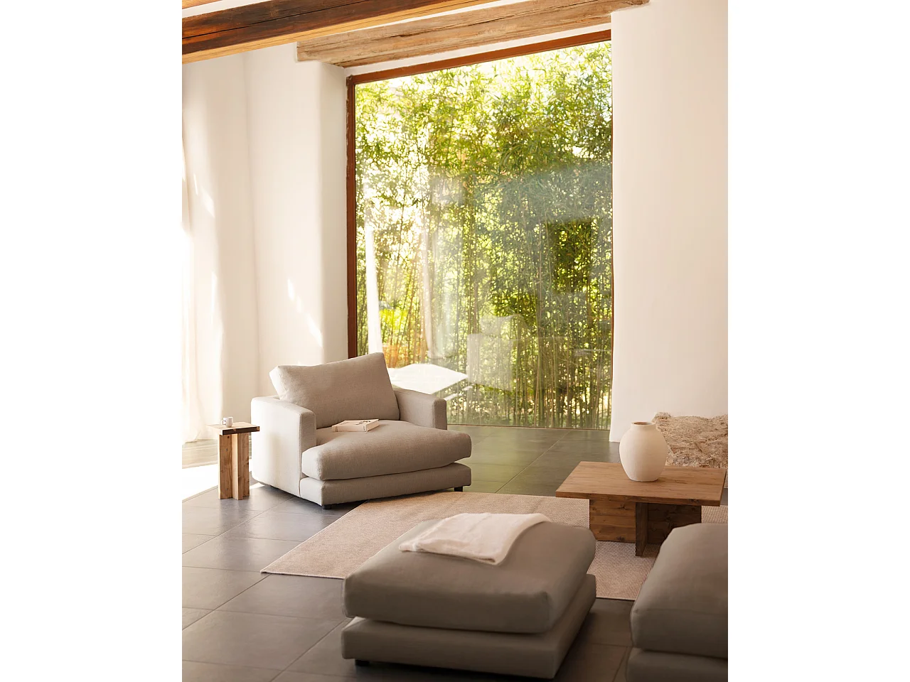 Bouffée gris clair 97x80cm - LAIA - DECOWOOD