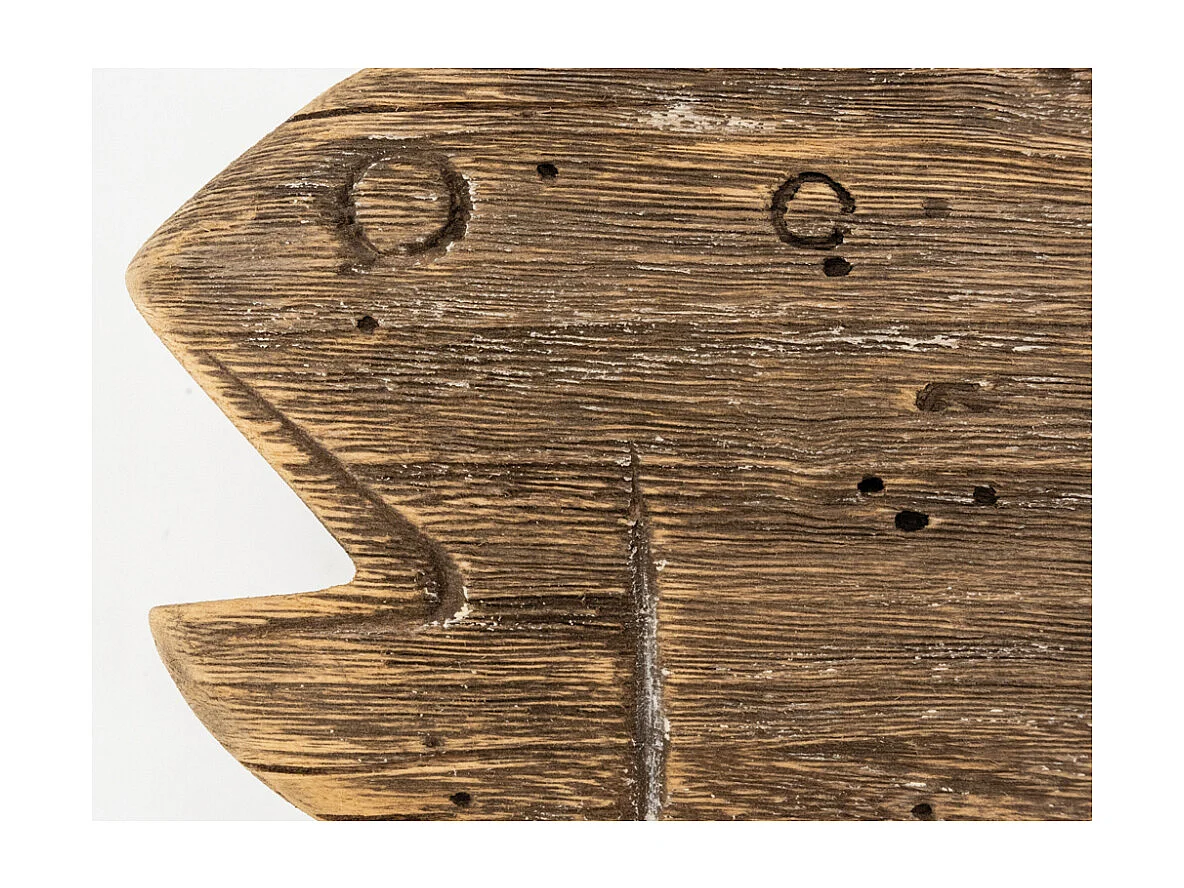 Tabouret Poisson en paulownia recyclé