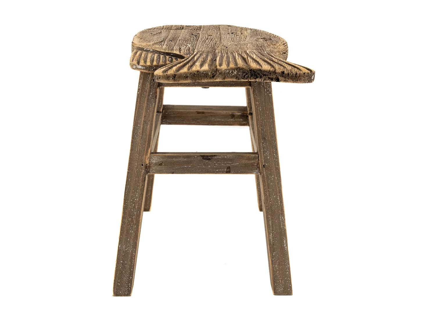 Tabouret Poisson en paulownia recyclé