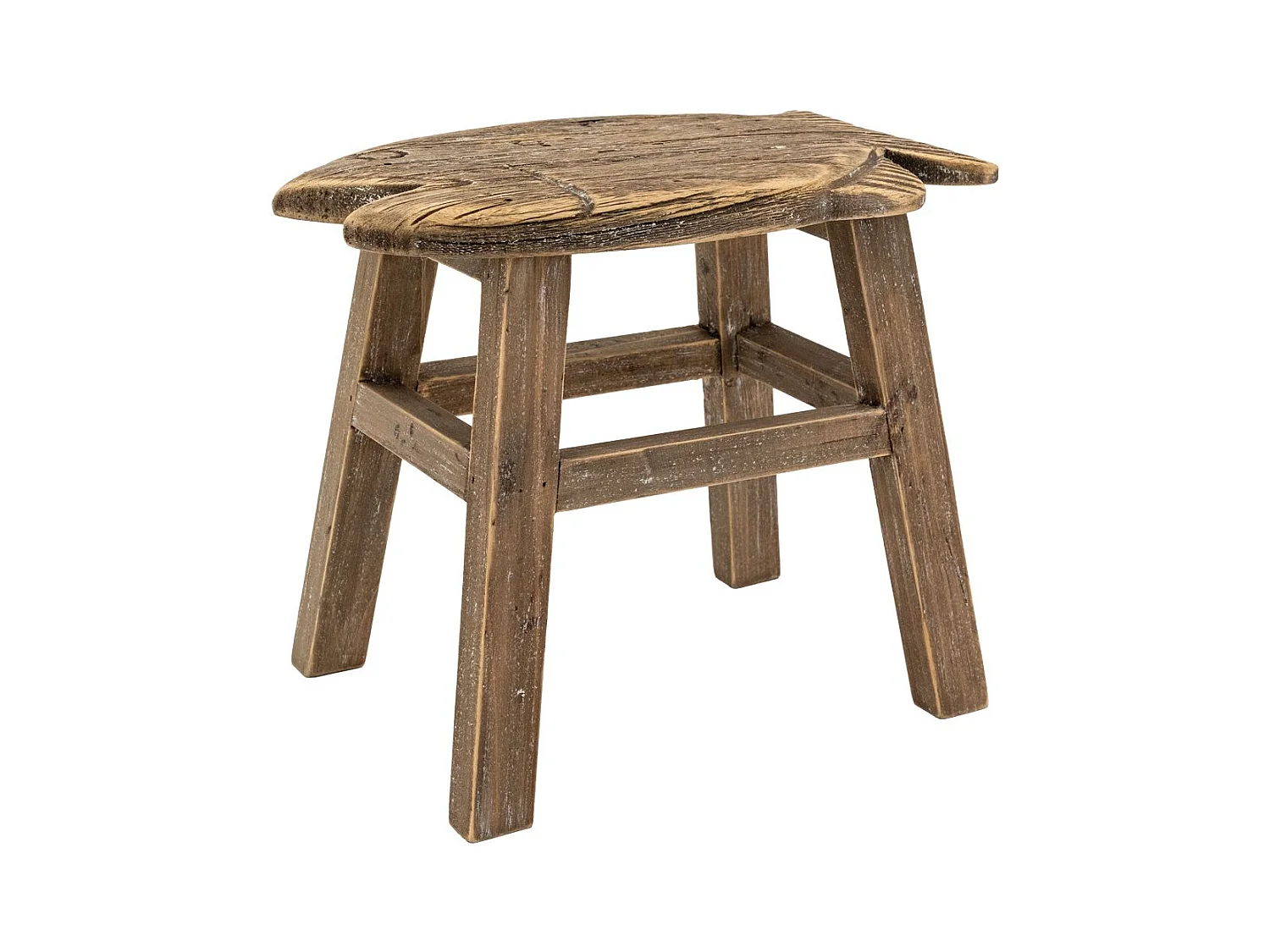 Tabouret Poisson en paulownia recyclé
