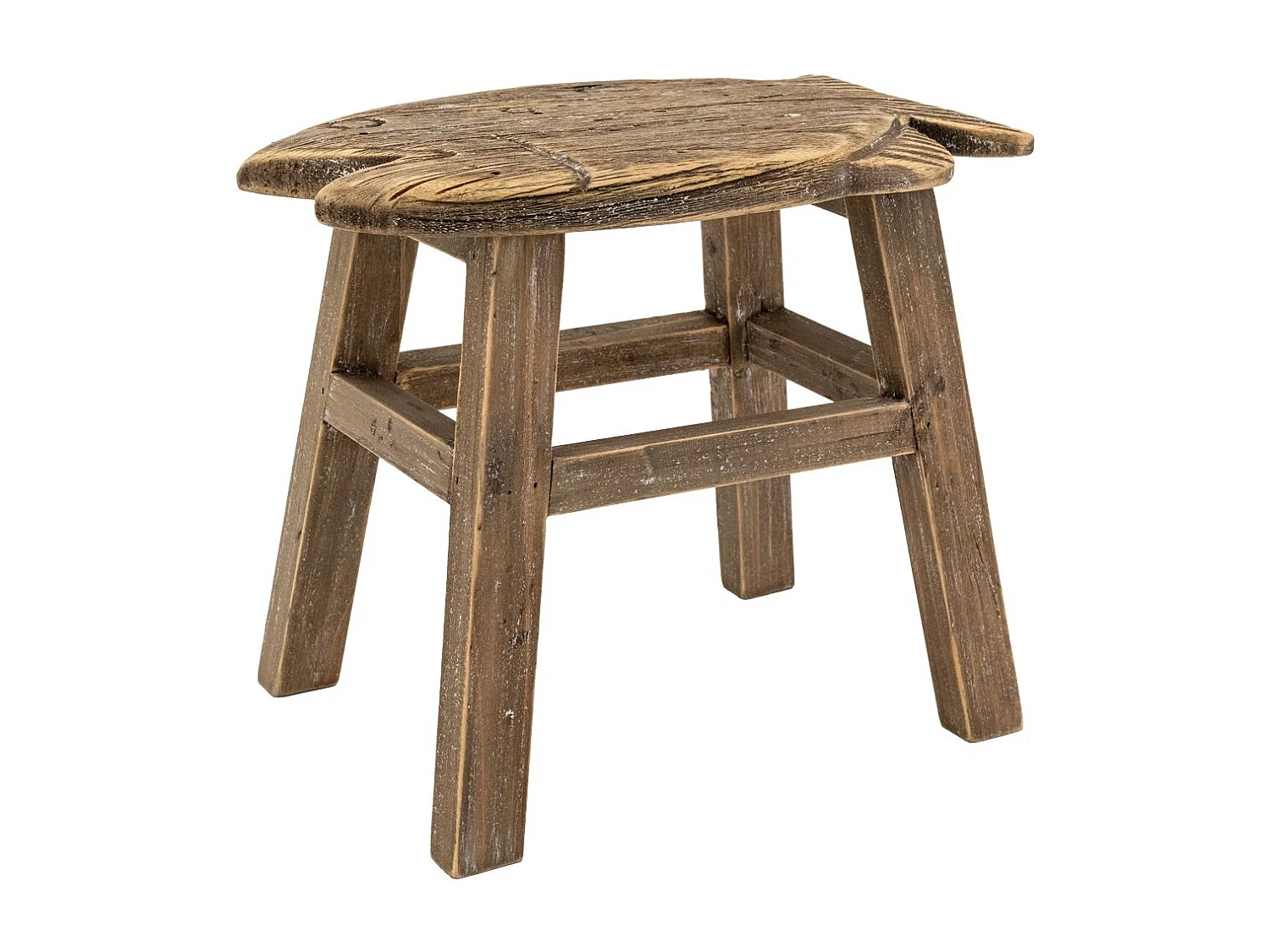 Tabouret Poisson en paulownia recyclé