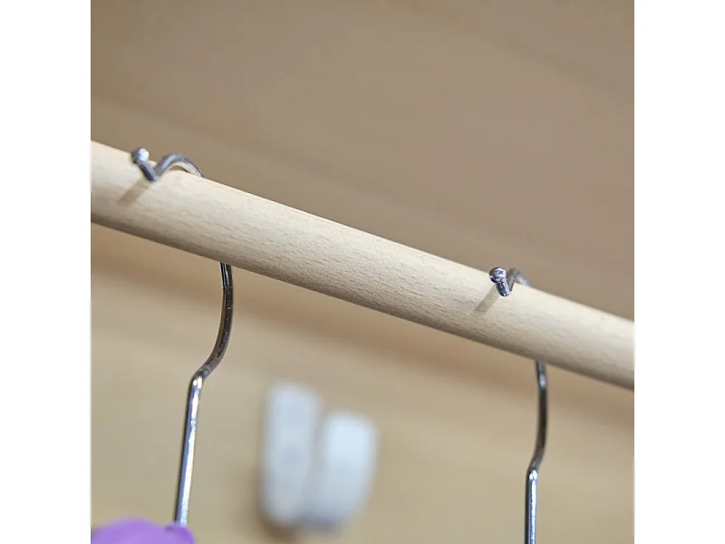 Meuble d'entrée / Porte manteau en bois de hêtre - LONNY 9920