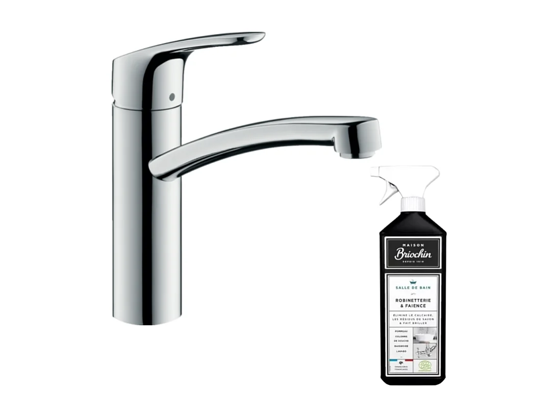 Robinet de cuisine HANSGROHE Focus M41 160 CoolStart chromé + nettoyant Briochin