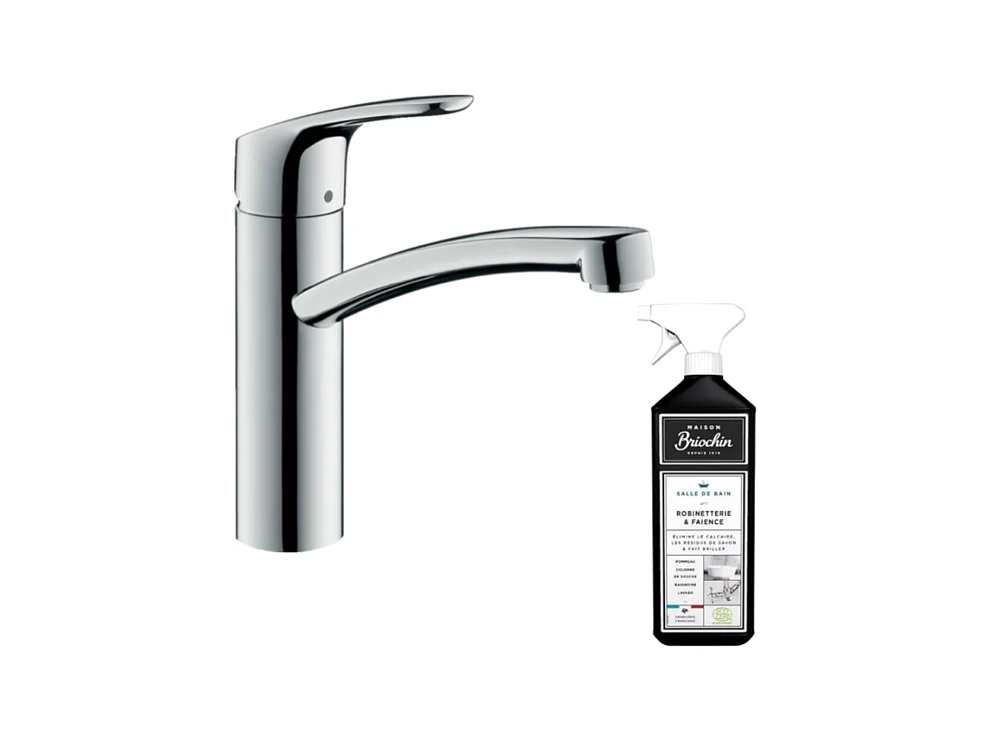 Robinet de cuisine HANSGROHE Focus M41 160 CoolStart chromé + nettoyant Briochin