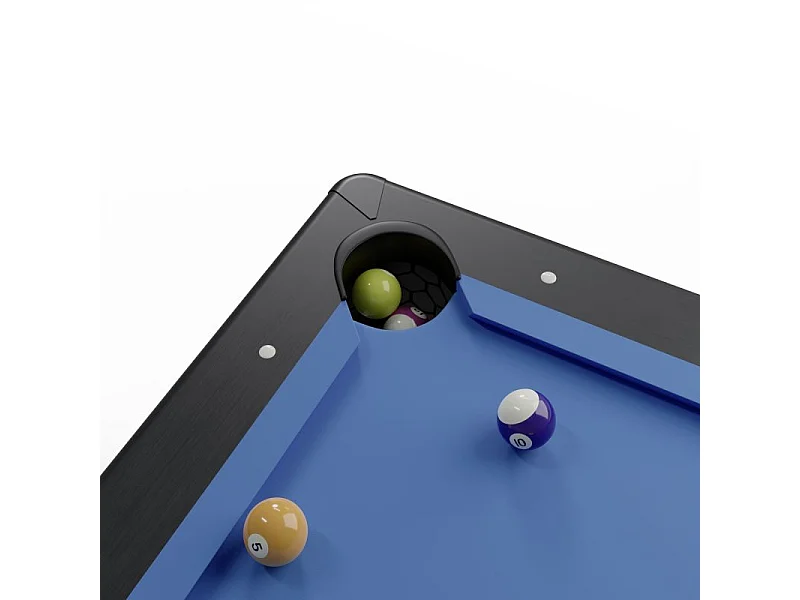 Billard Américain convertible ALLIANCE 5FT - 183 x 102 cm avec accessoires et plateau dînatoire - Couleur Ebène