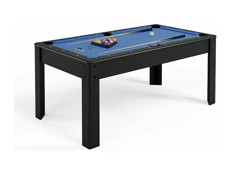 Billard Américain convertible ALLIANCE 5FT - 183 x 102 cm avec accessoires et plateau dînatoire - Couleur Ebène