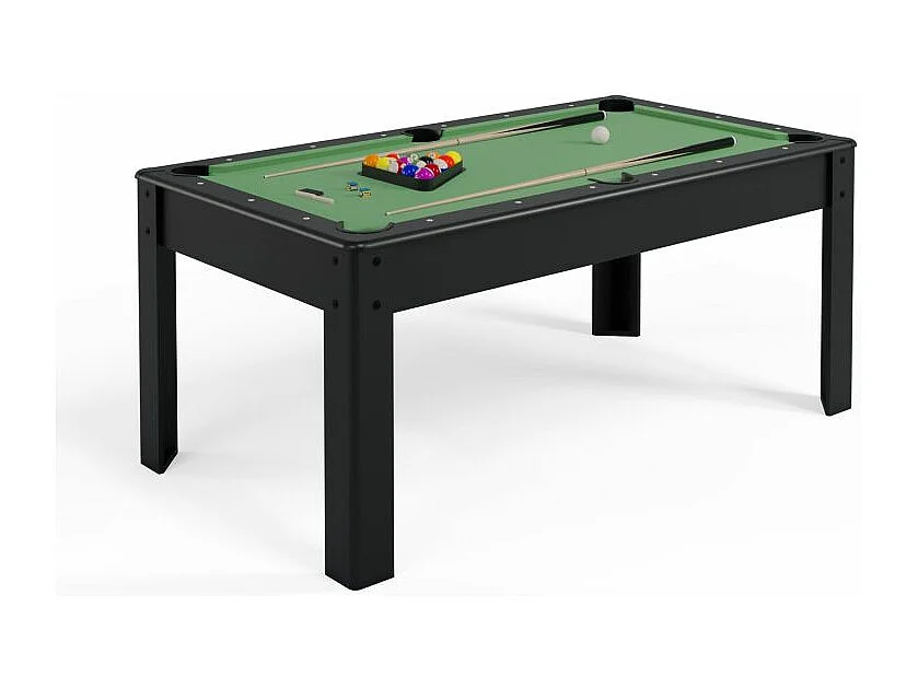 Billard Américain convertible ALLIANCE 5FT - 183 x 102 cm avec accessoires et plateau dînatoire - Couleur Ebène