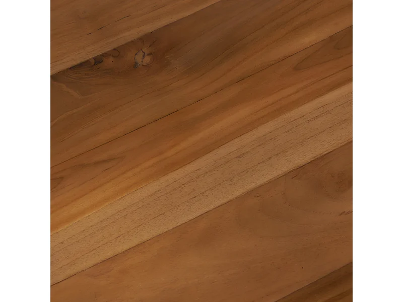 Lot de 2 chaises avec accoudoirs en bois de teck massif foncé - MAUI