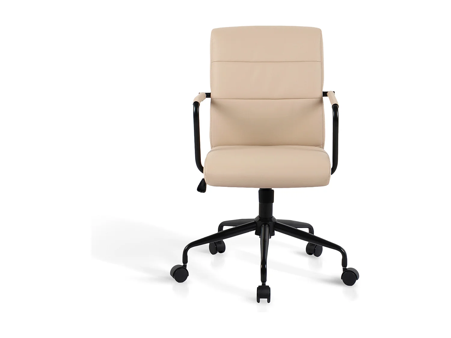 Chaise de bureau H91-99cm x L64cm x P70cm - beige - Oli