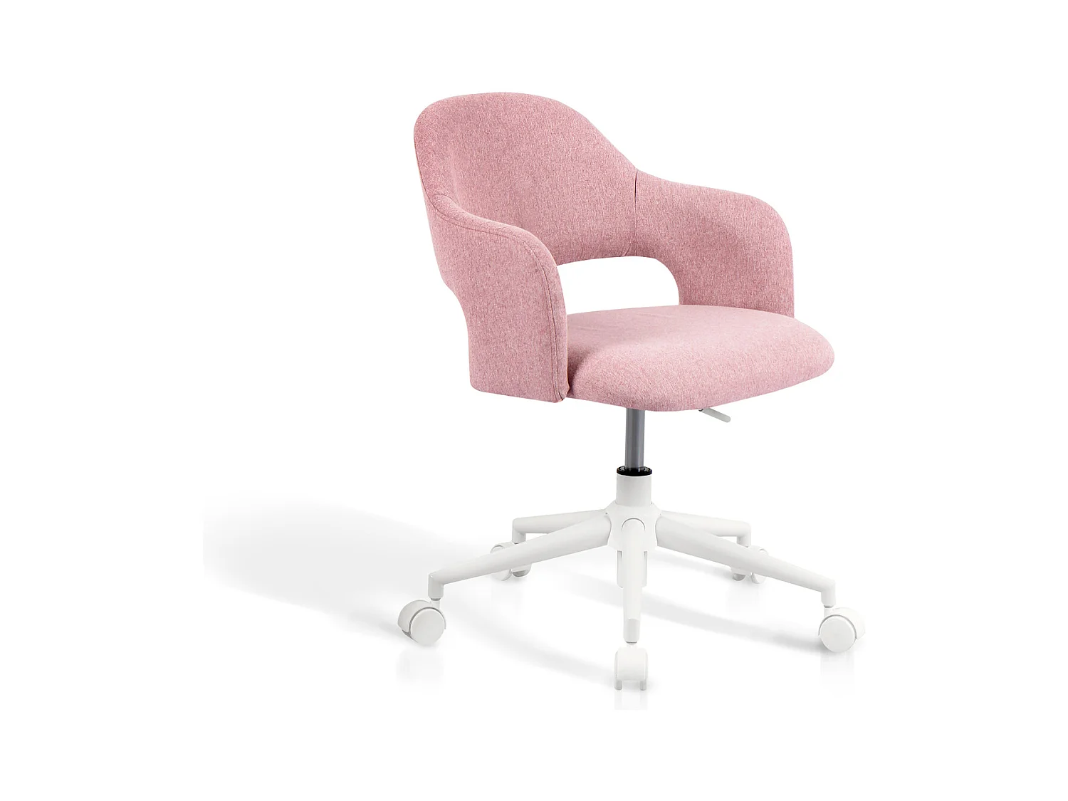 Chaise de bureau H71-81cm x L58cm x P60cm - rose - Mia