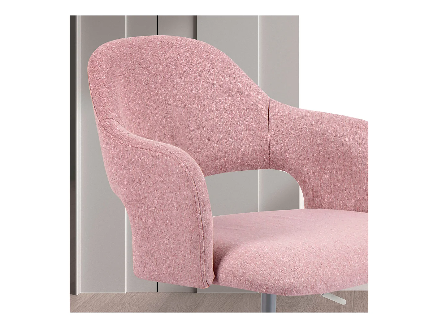 Chaise de bureau H71-81cm x L58cm x P60cm - rose - Mia