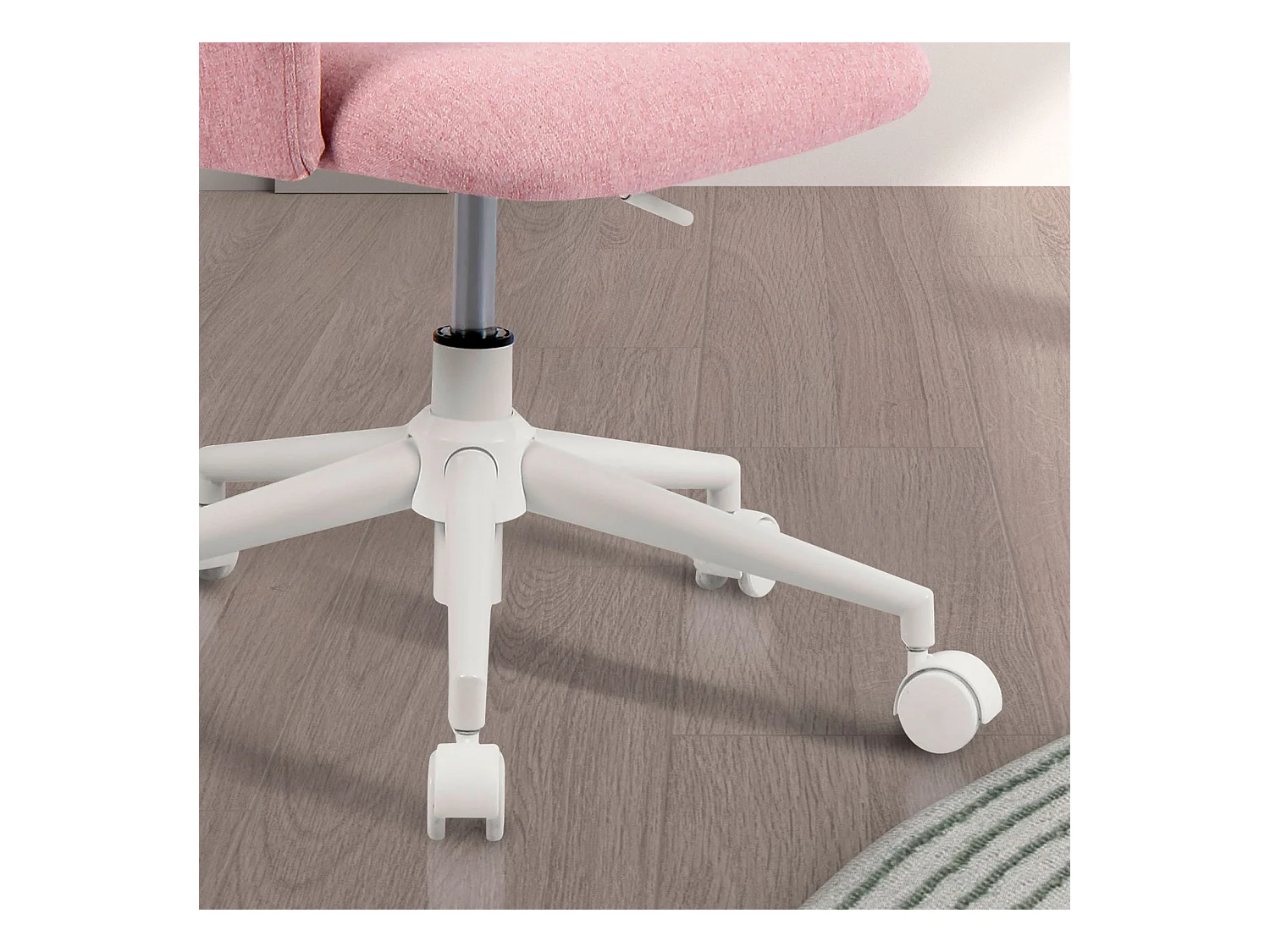Chaise de bureau H71-81cm x L58cm x P60cm - rose - Mia