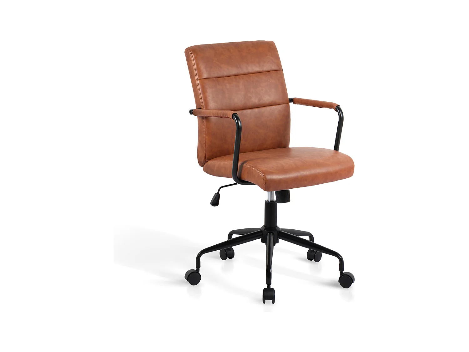 Chaise de bureau H91-99cm x L64cm x P70cm - marron - Oli