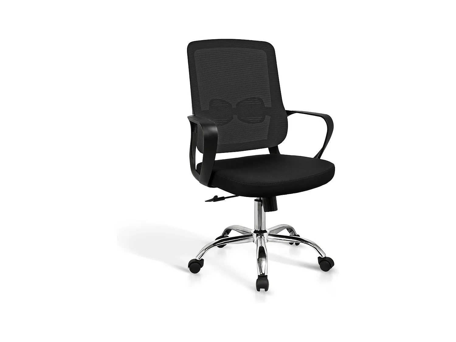 Chaise de bureau H100-110cm x L61cm x P59cm - noir - Metlo