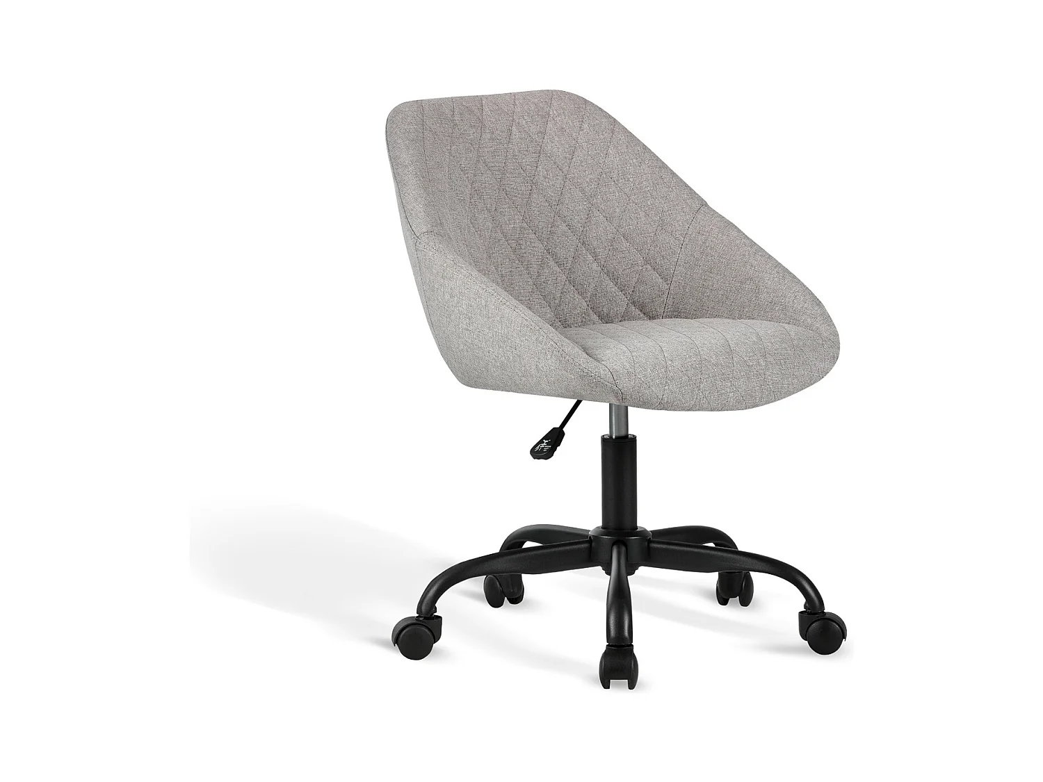 Chaise de bureau H74-84cm x L58cm x P60cm - gris - Lucie