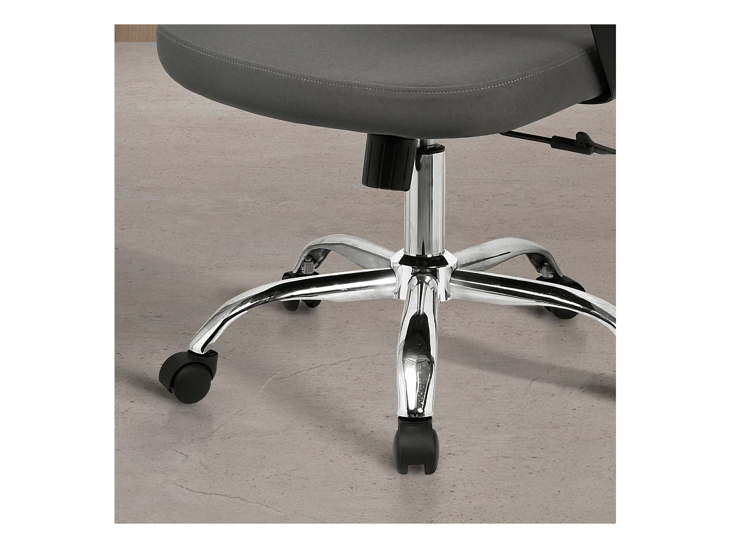 Chaise de bureau H100-110cm x L61cm x P59cm - gris - Metlo