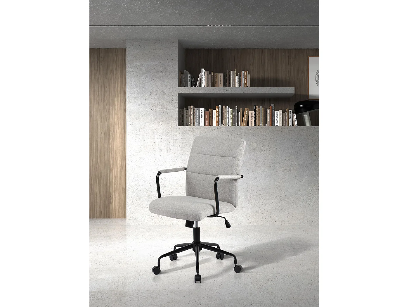 Chaise de bureau H91-99cm x L64cm x P70cm - gris - Oli