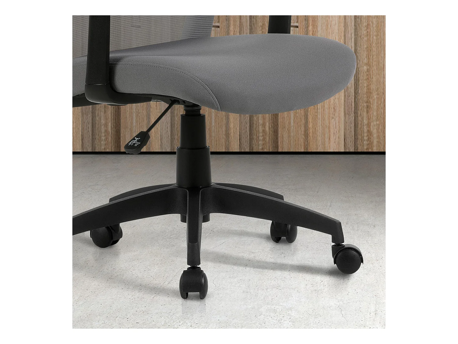 Chaise de bureau H87-94cm x L61cm x P59cm - gris - Devon