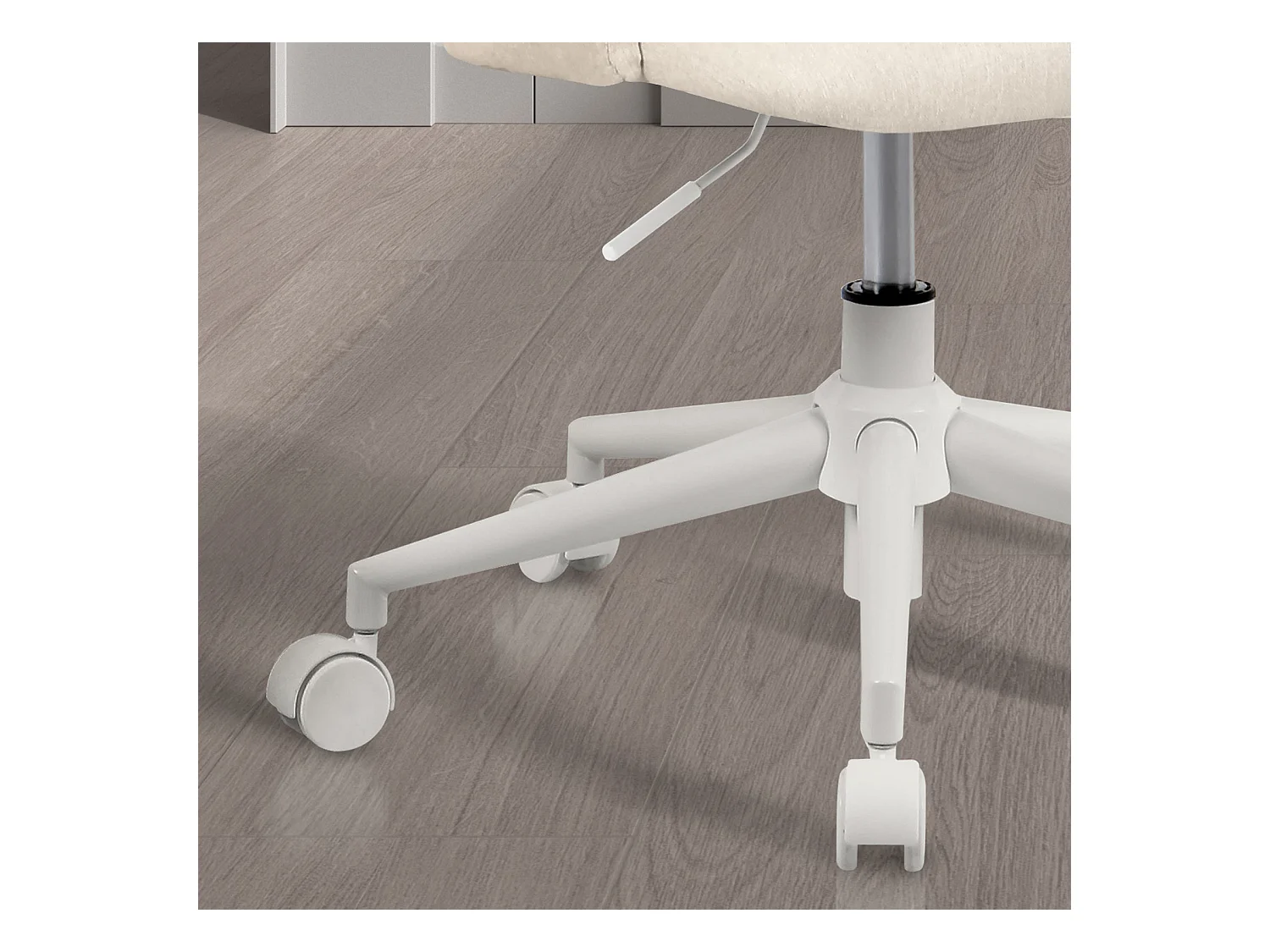 Chaise de bureau H71-81cm x L58cm x P60cm - beige - Mia