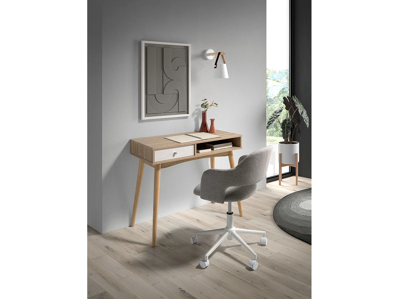 Silla de estudio A71-81cm x L58cm x F60cm - gris - Mia