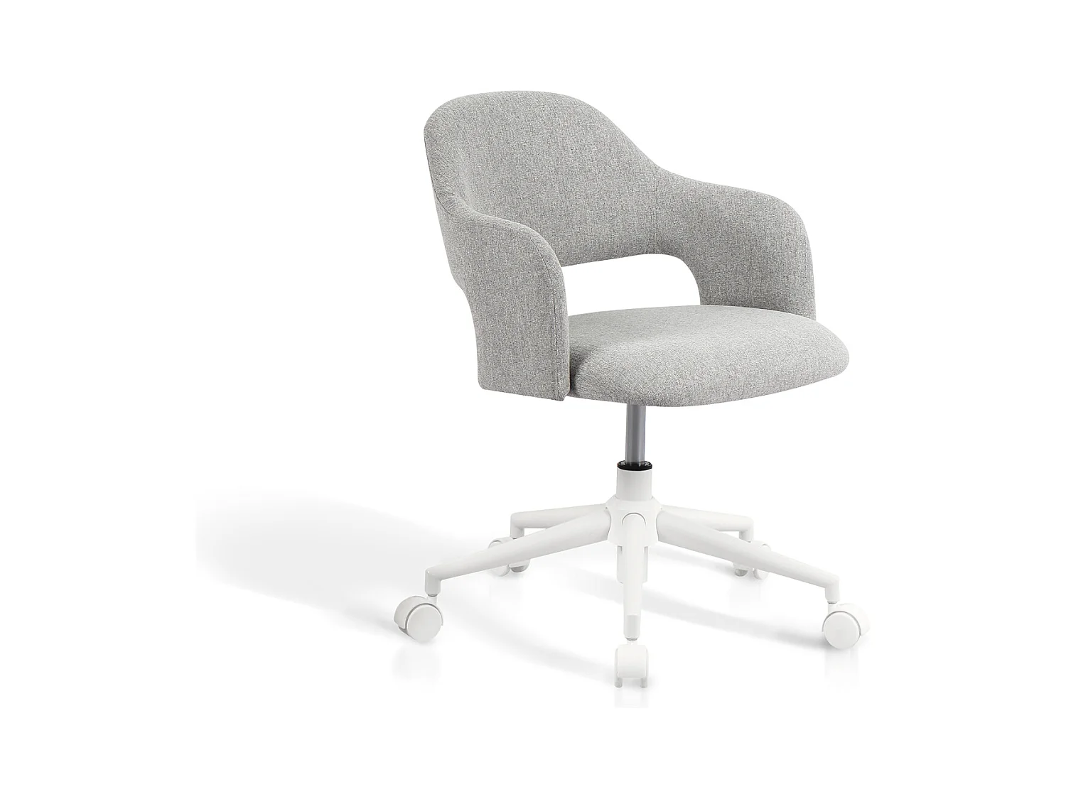 Chaise de bureau H71-81cm x L58cm x P60cm - gris - Mia