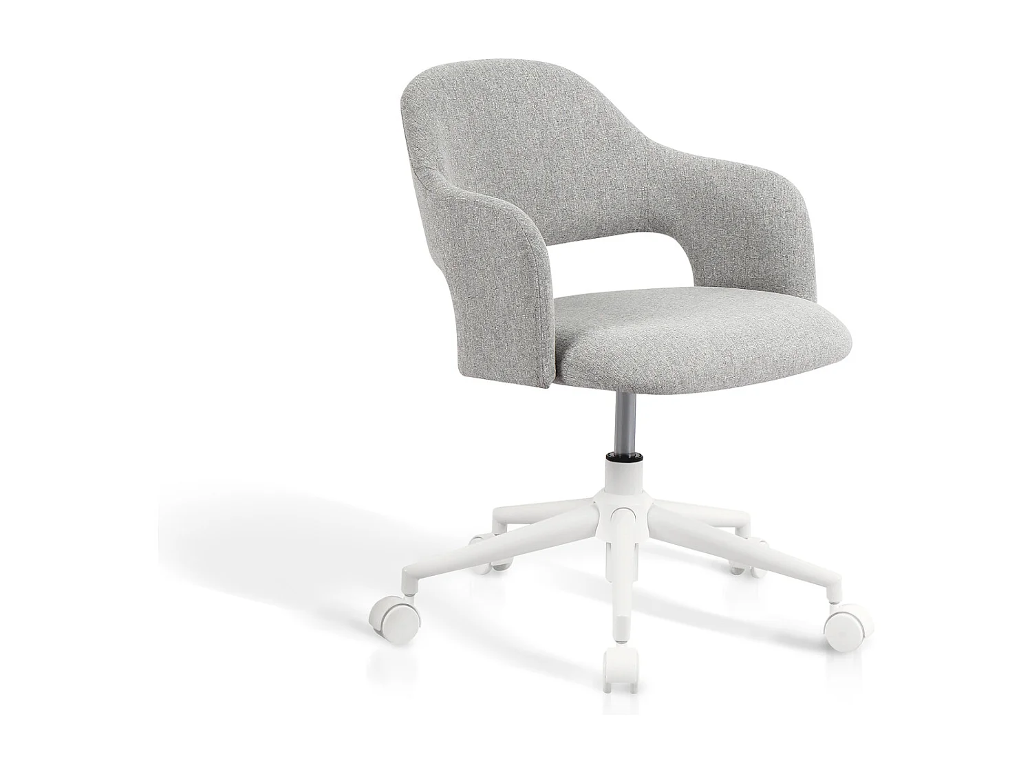 Chaise de bureau H71-81cm x L58cm x P60cm - gris - Mia