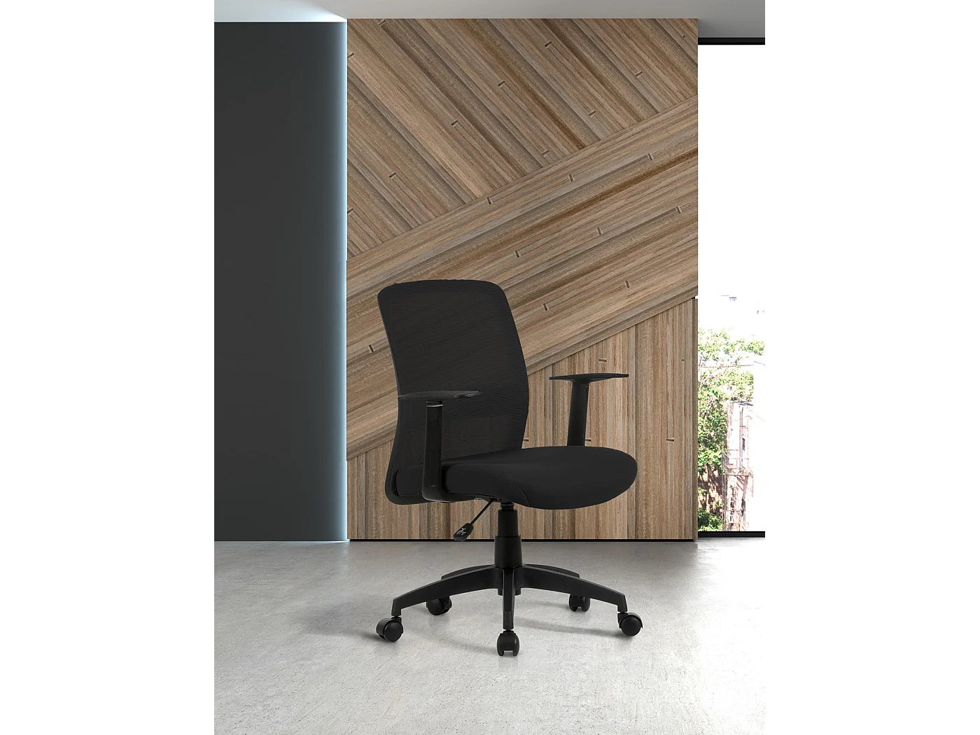 Silla de estudio A87-94cm x L61cm x F59cm - negro - Devon