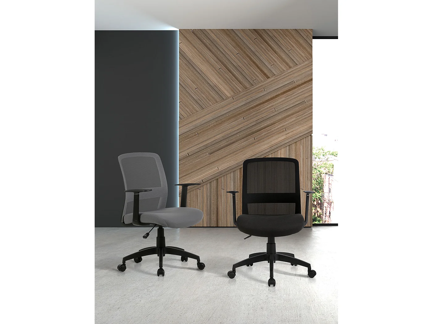 Silla de estudio A87-94cm x L61cm x F59cm - negro - Devon