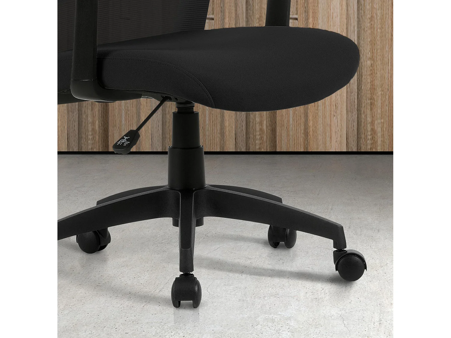 Chaise de bureau H87-94cm x L61cm x P59cm - noir - Devon