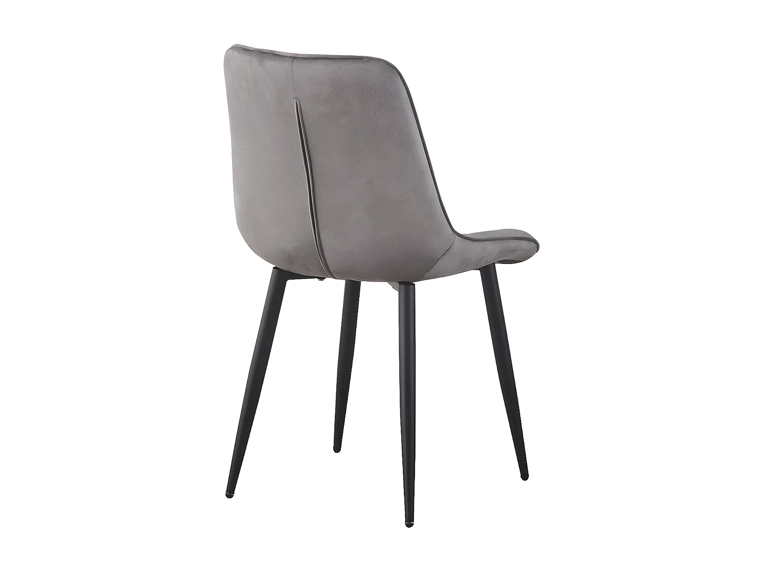 Lot de 2 chaises "Victoria" en velours - Gris