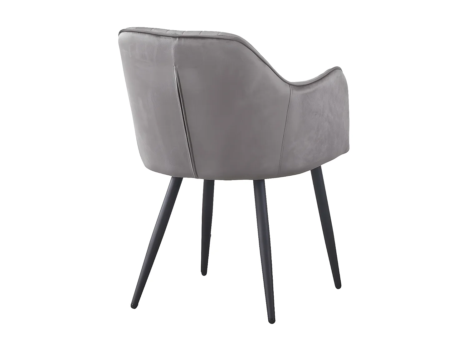 Set di 2 sedie in velluto con braccioli "Velma" - Grigio