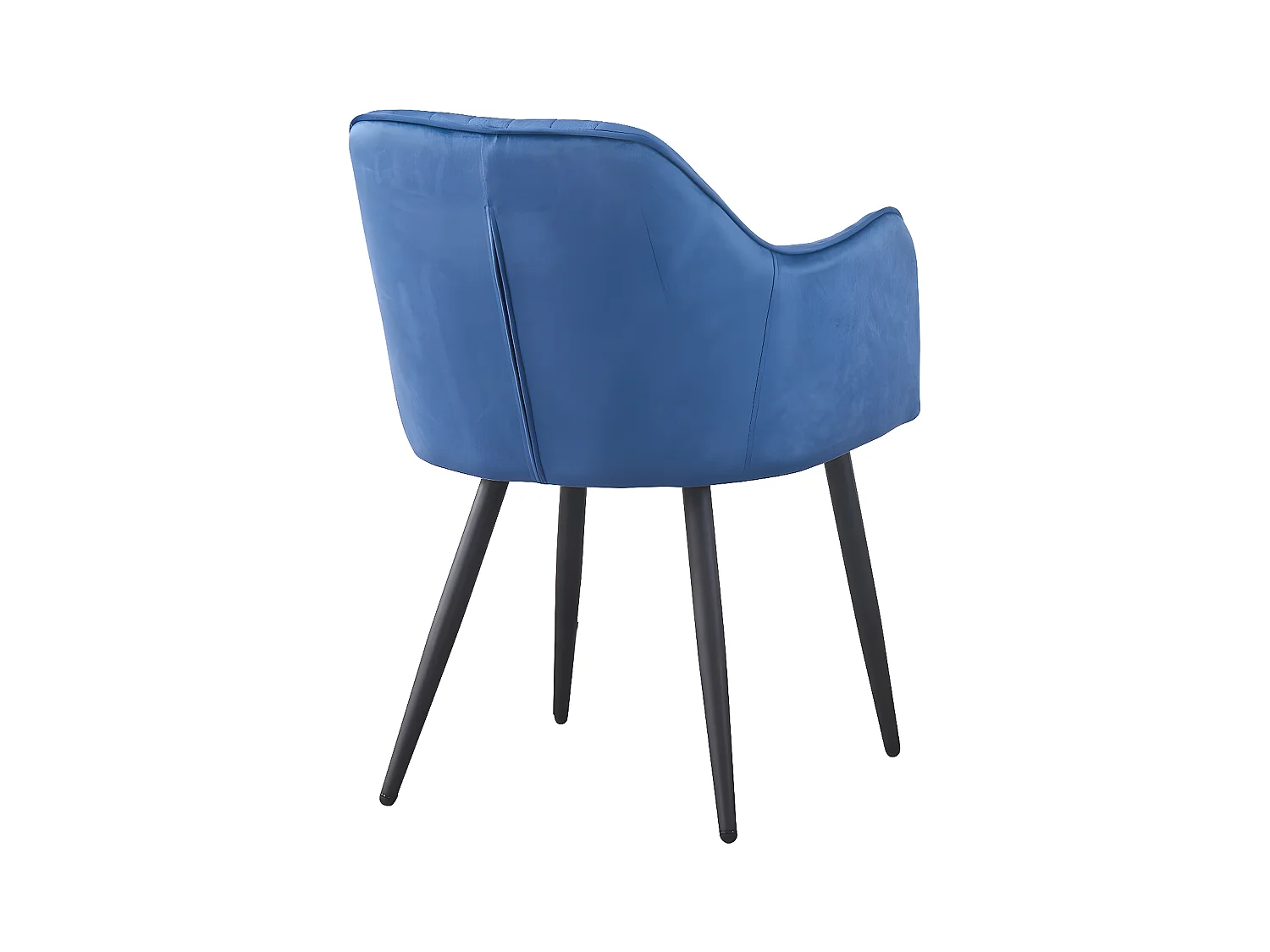 Conjunto de 2 sillas de terciopelo con reposabrazos "Velma" - Azul