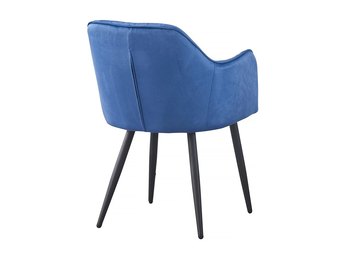 Lot de 2 chaises "Velma" en velours avec accoudoirs - Bleu