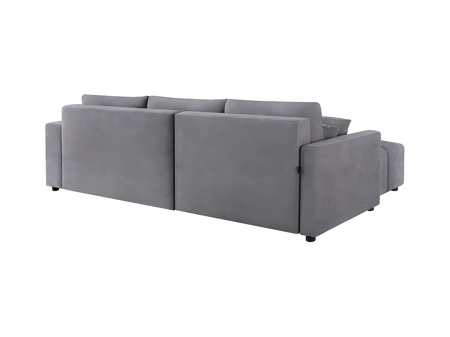Canapé d'angle convertible tissu chenille 3 places - "Trocadero" - Gris