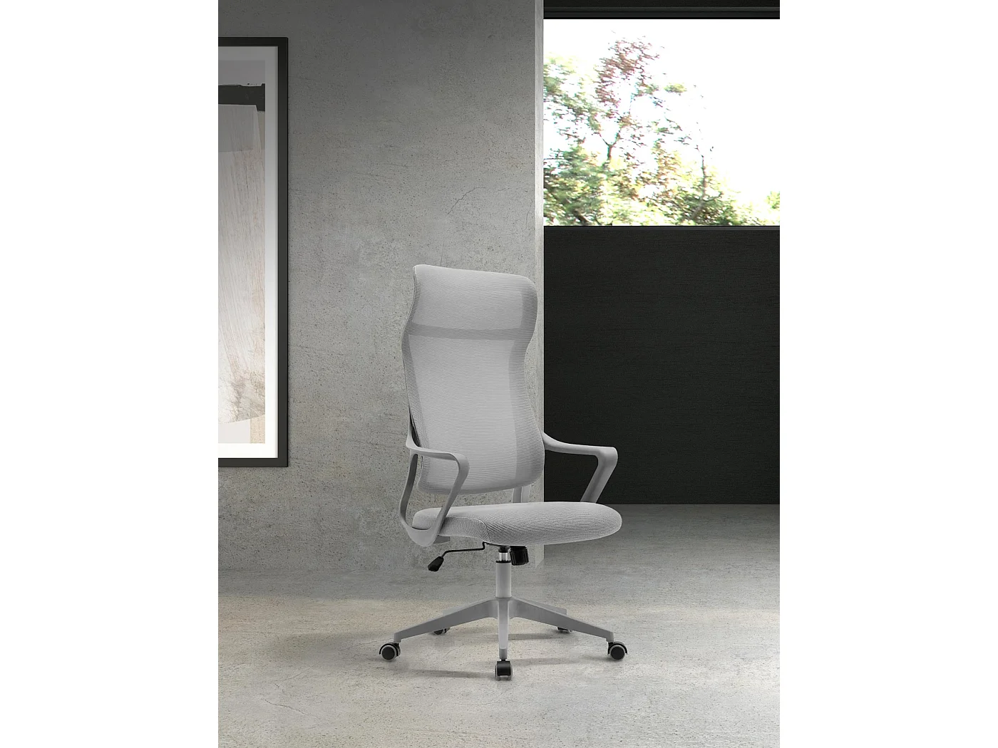 Silla de oficina A117-127cm x L67cm x F69cm - gris - Remi