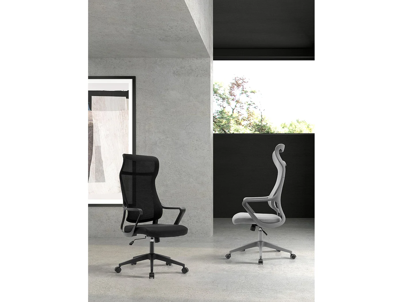 Silla de oficina A117-127cm x L67cm x F69cm - gris - Remi