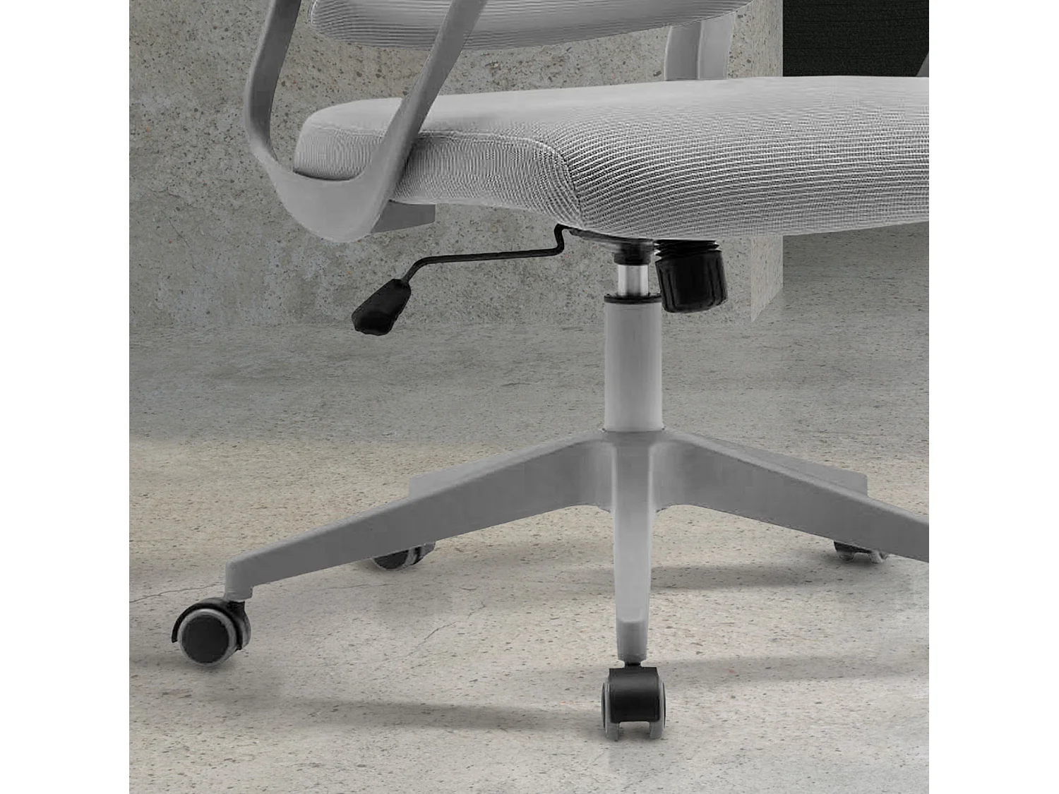 Fauteuil de bureau H117-127cm x L67cm x P69cm - gris - Remi