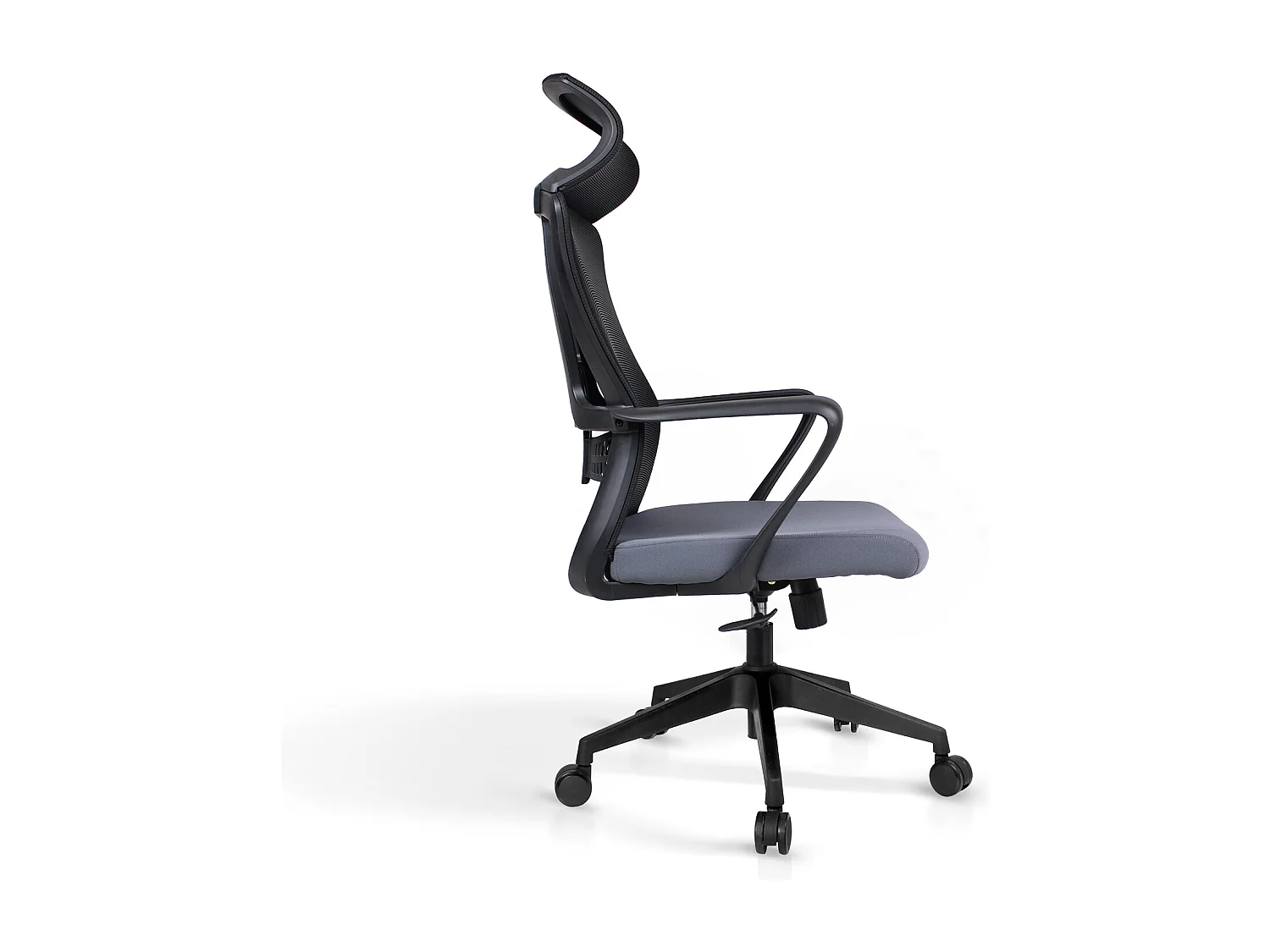 Silla de oficina A118-128cm x L63cm x F66cm - gris y negro - Remi