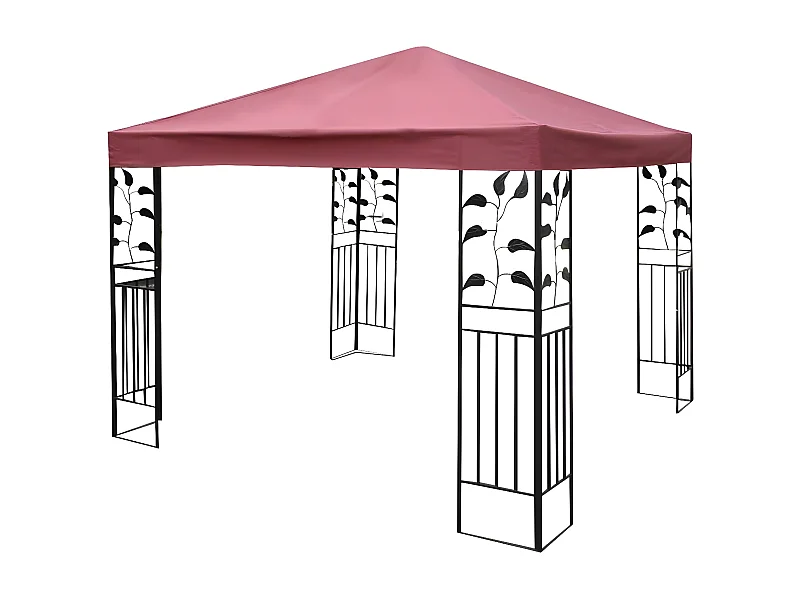 Toile de Toit de Rechange en Plastique et vinyle pour Pavillon Tonnelle Tente 300 x 300 cm Couleur au Choix (Vin Rouge)