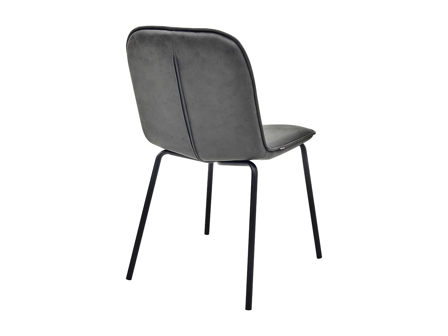 Lot de 2 chaises en métal et textile enduit grises