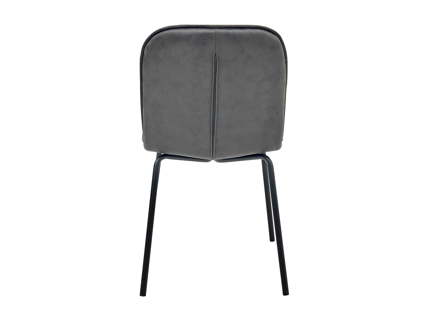 Set van 2 stoelen van metaal en grijs gecoat textiel