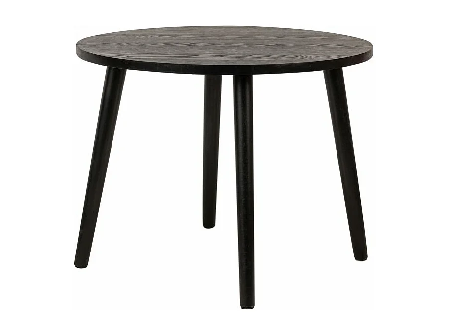 Table basse ronde KANOPE en bois - 50 cm - Noir