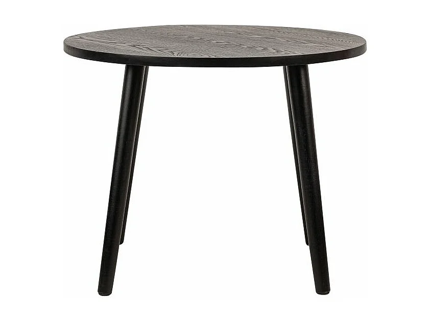 Table basse ronde KANOPE en bois - 50 cm - Noir